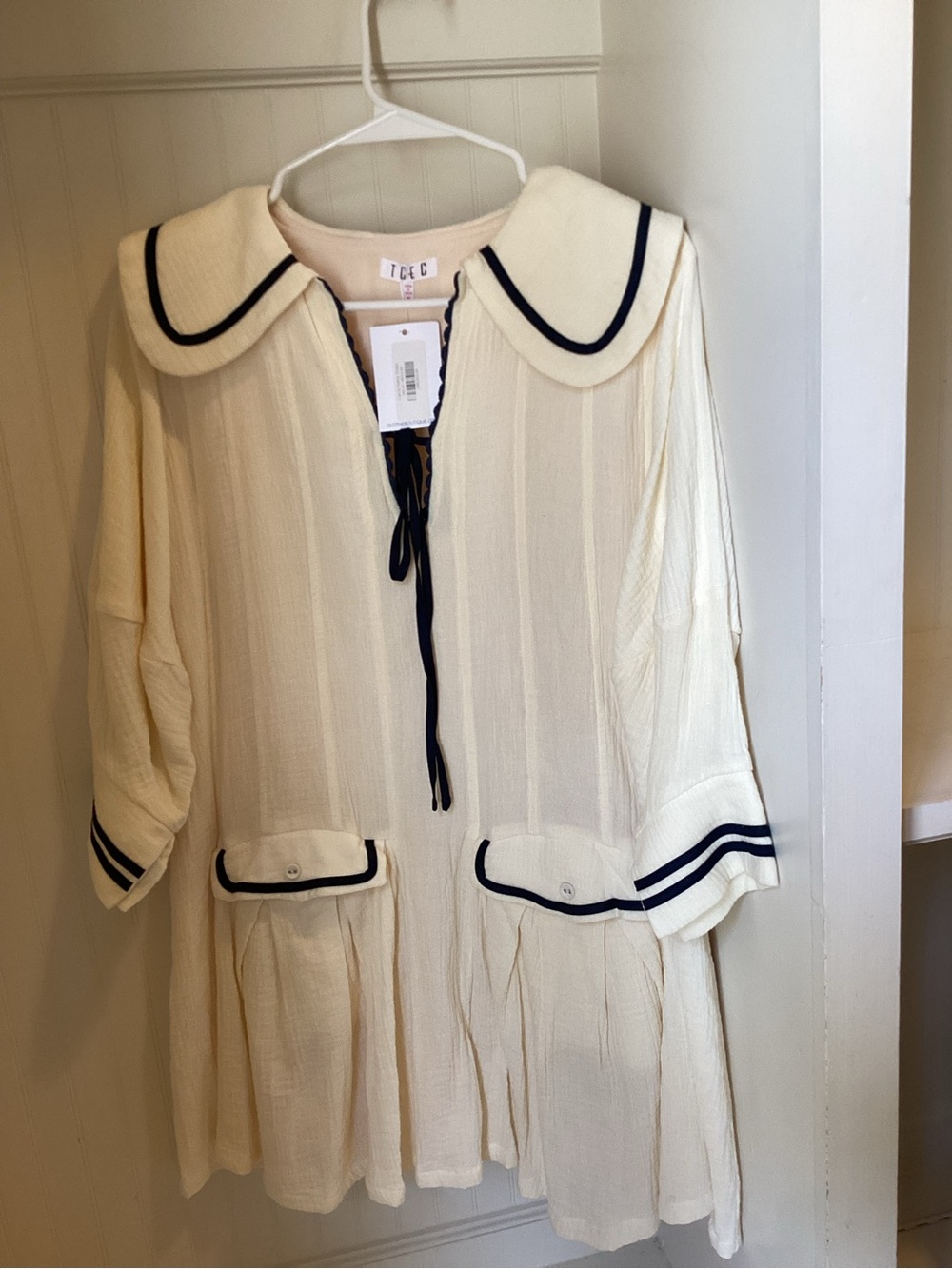 TCEC Carrie Sailor Dress with Navy Trim